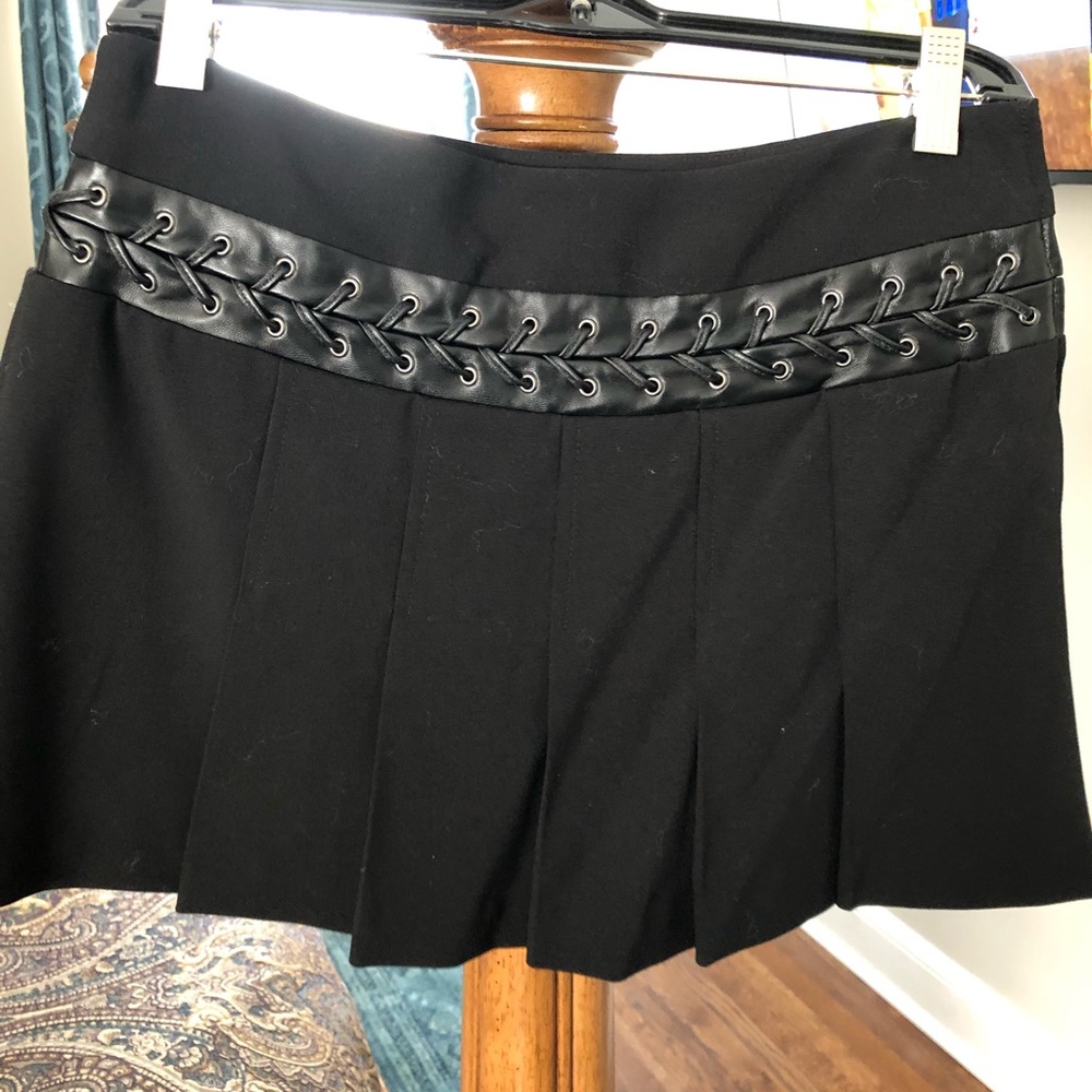 Black mini skirt